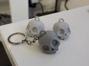 Porte-clés tête de mort mignonne - 1