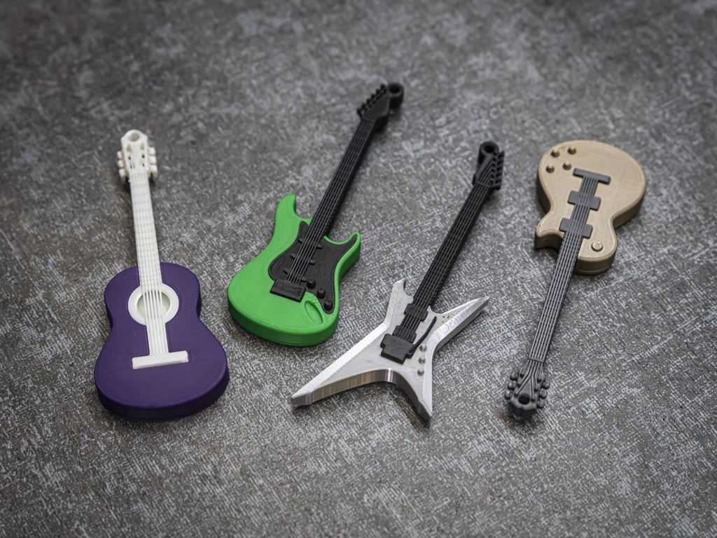 Mini Porte-clés Guitare Pack - 3