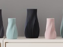 Vase sculptural nervuré moderne