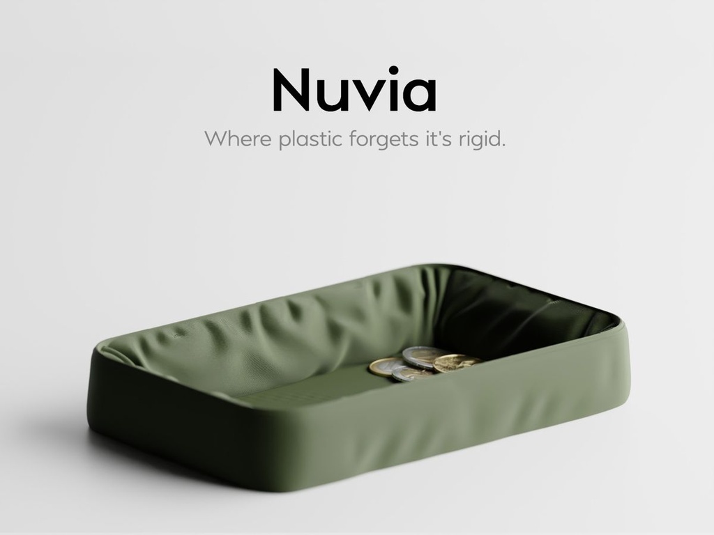 Vide-poche déco Nuvia drapé (Gris, Gris)