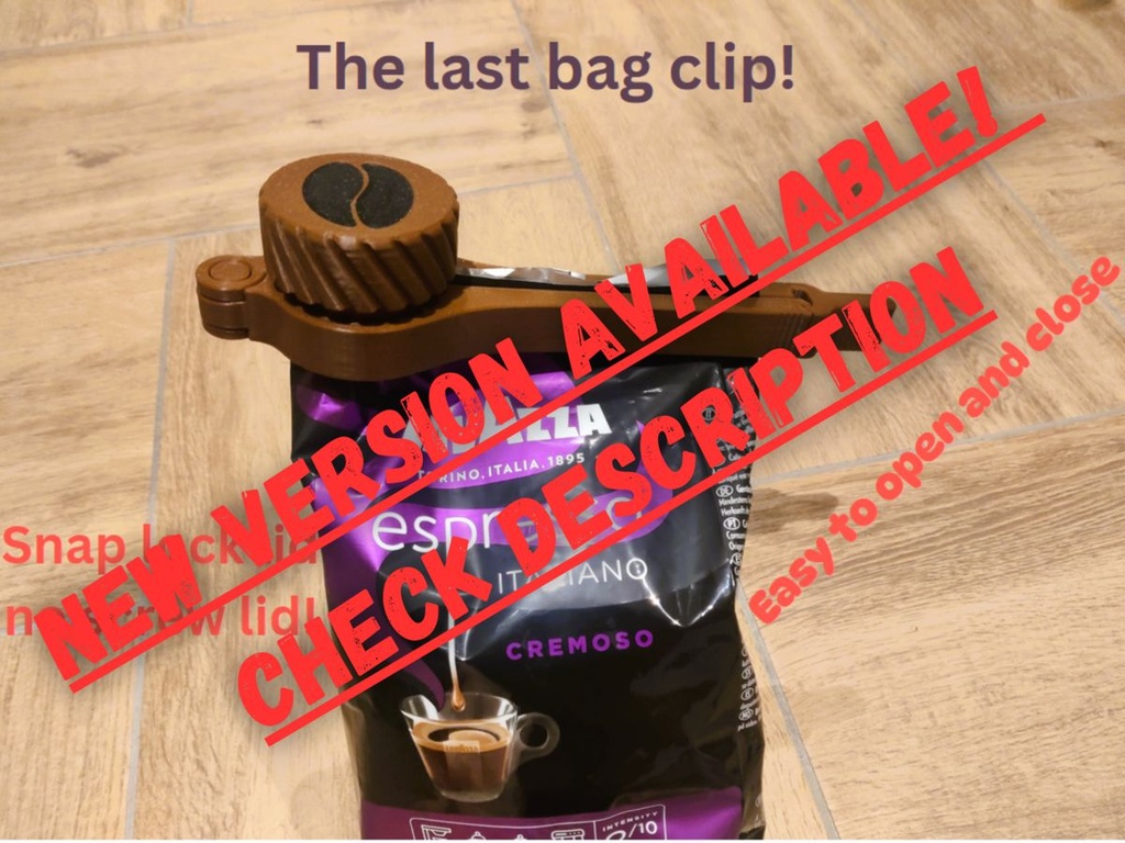 Bouchon clip pour sac de café