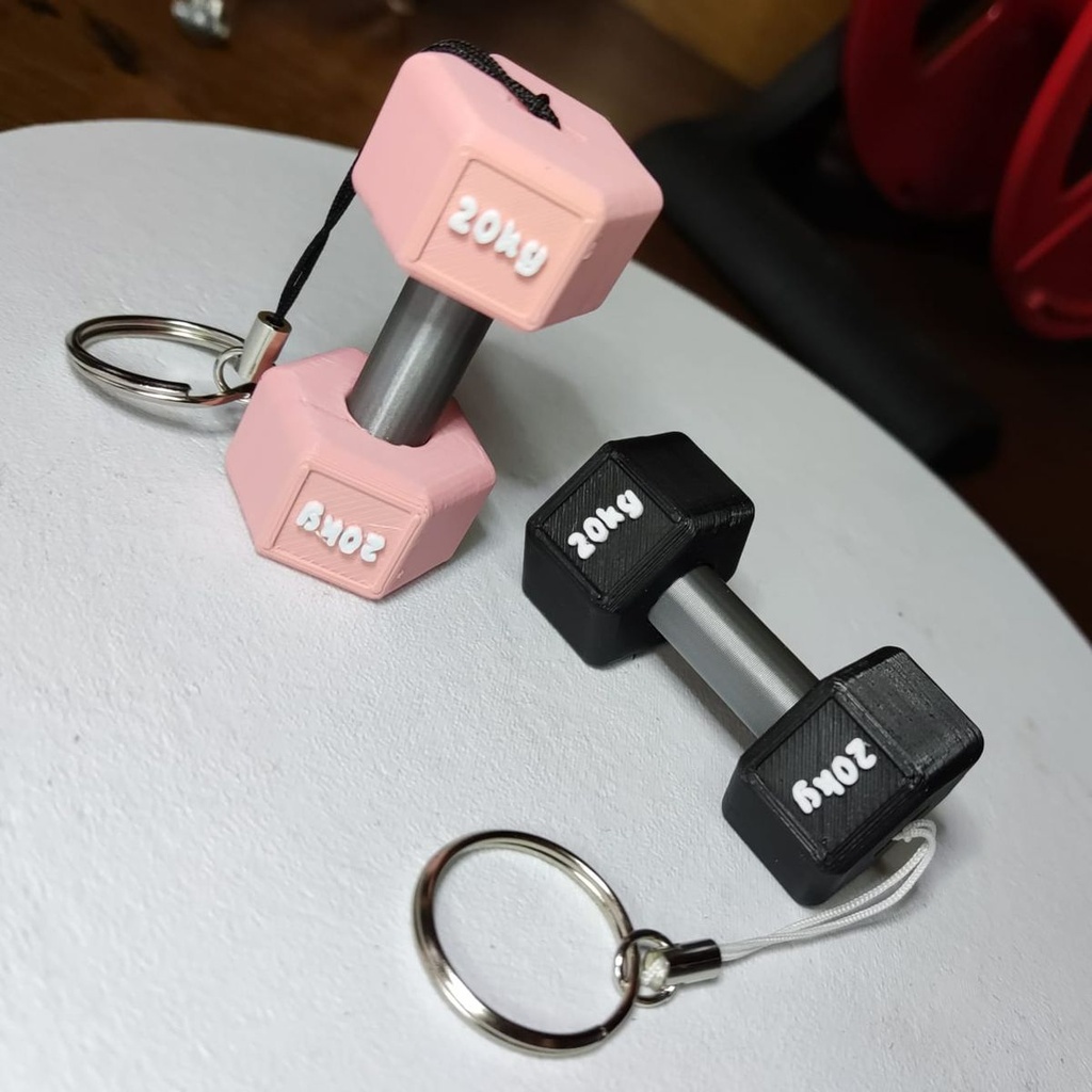 Lot de 3 Porte-clés Haltère Musculation