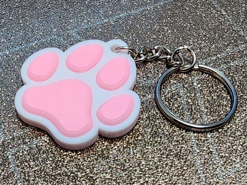 Lot de 5 Porte-clés Patte de Chien