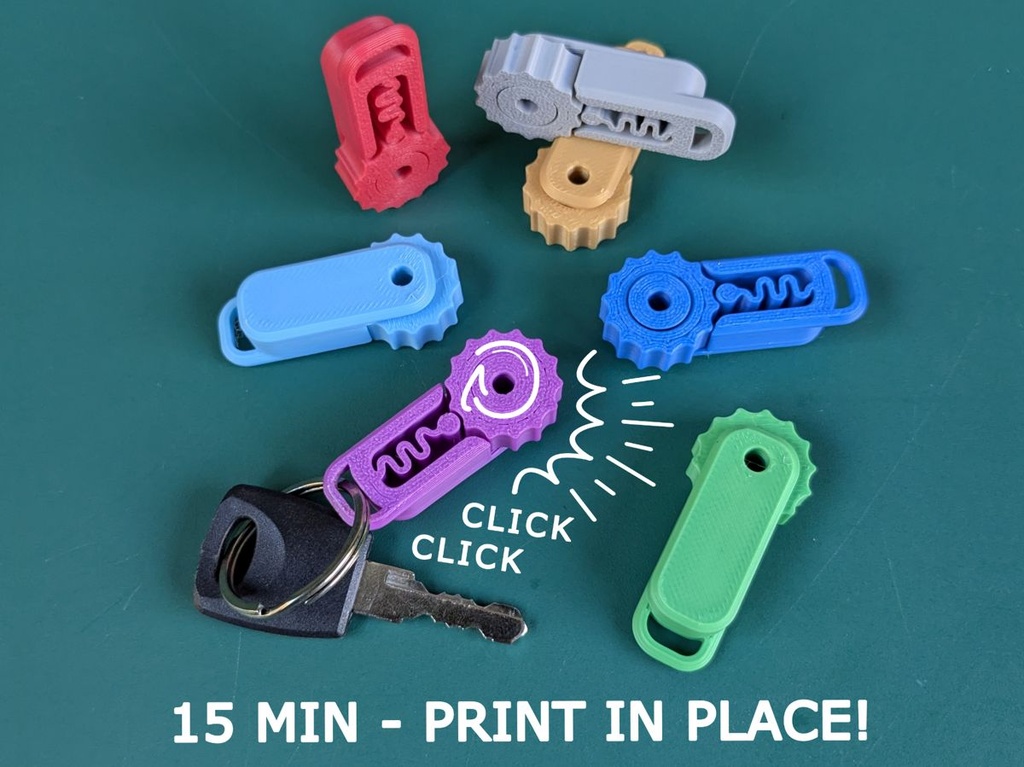 Lot de 5 Porte-clés anti-stress à clic