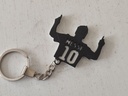 Lot de 3 Porte-clés silhouette footballeur