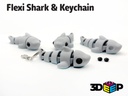 Porte-clés requin articulé