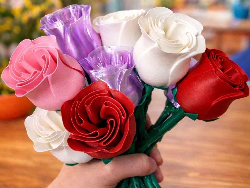 Lot de 3 Roses éternelle avec tige