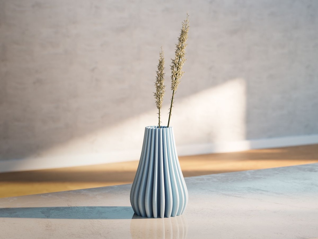 Vase spirale épuré (Gris)